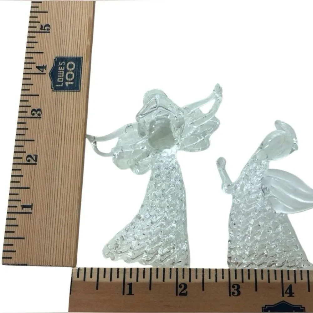 4 Glass Angel Ornaments